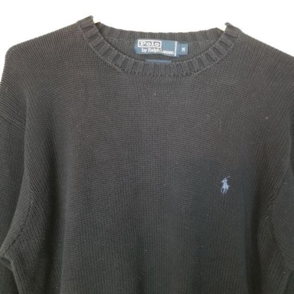 Polo Ralph Lauren Mens M Navy Blue Long Sleeves Kn - Picture 2 of 7